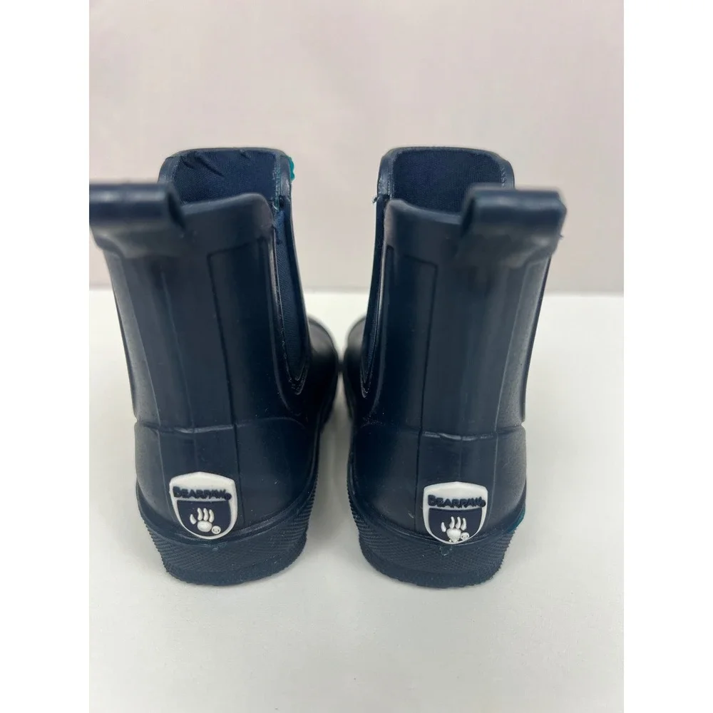 Bearpaw Toddler Navy Blue Rubber Rain Boots Waterproof Chelsea Size 4
